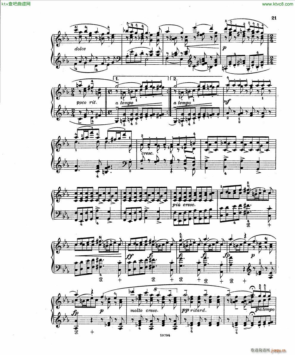 Fuchs Robert Improvisation pour clavier op 11(钢琴谱)19