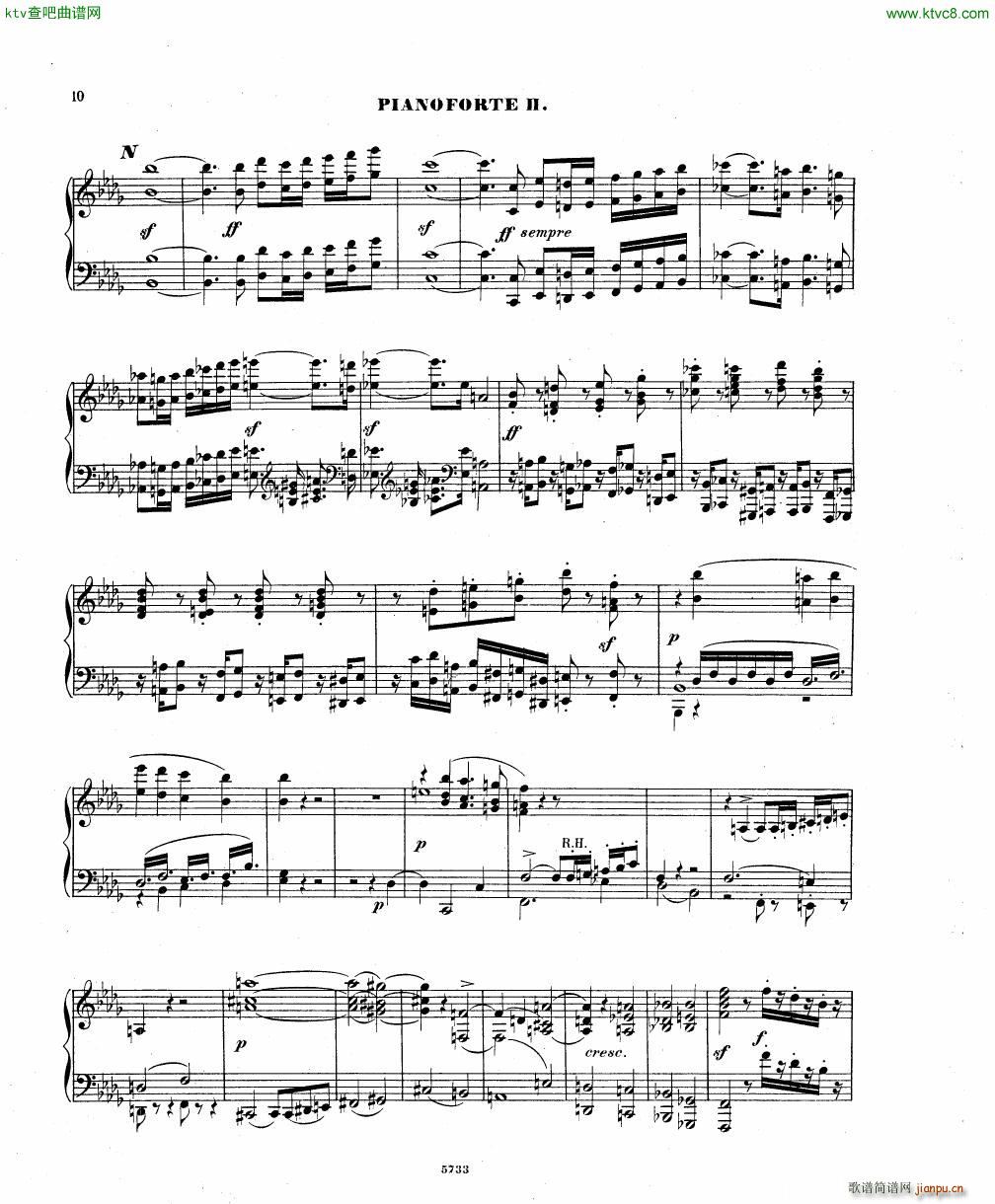 Fuchs Piano concerto Op 27 II(钢琴谱)9