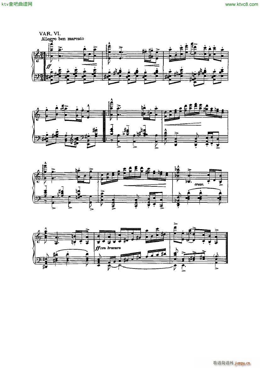 Friedman op 47b Paganini Studien(钢琴谱)6