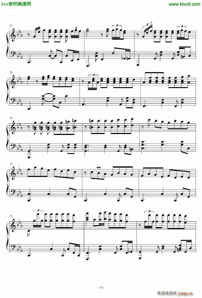 Tango In Ebony(钢琴谱)3