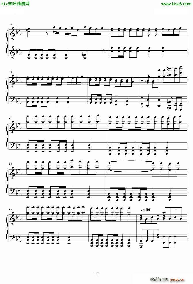 Tango In Ebony(钢琴谱)5