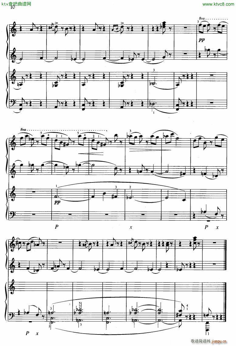 Hurnik innocenza for 4 hands(钢琴谱)9