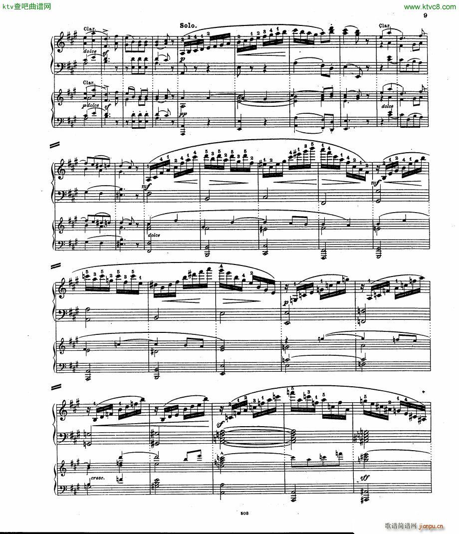 Hummel op 56 Rondo brillant pno orch(钢琴谱)8