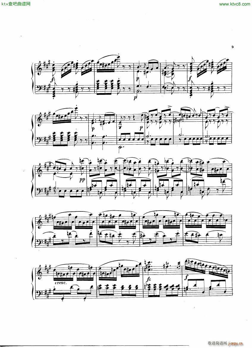 hummel 124 fantasy on mozart s figaro(钢琴谱)8