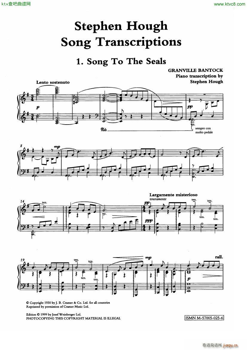 hough song1(钢琴谱)1