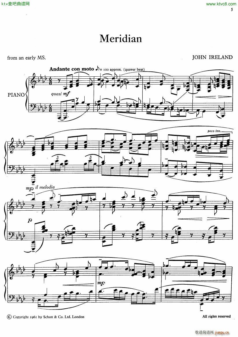 IrelandMeridian(钢琴谱)1