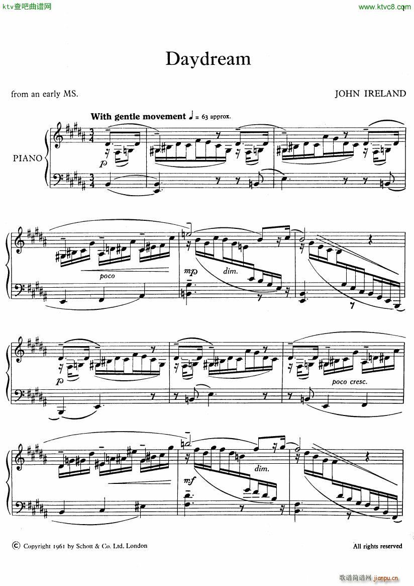 IrelandDaydream(钢琴谱)1