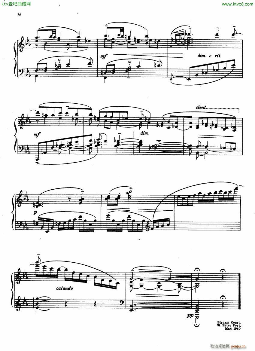 Ireland Sarnia 2 In a May Morning(钢琴谱)8