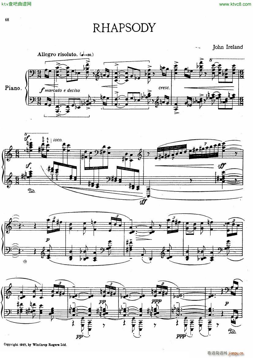 Ireland Rhapsody(钢琴谱)1