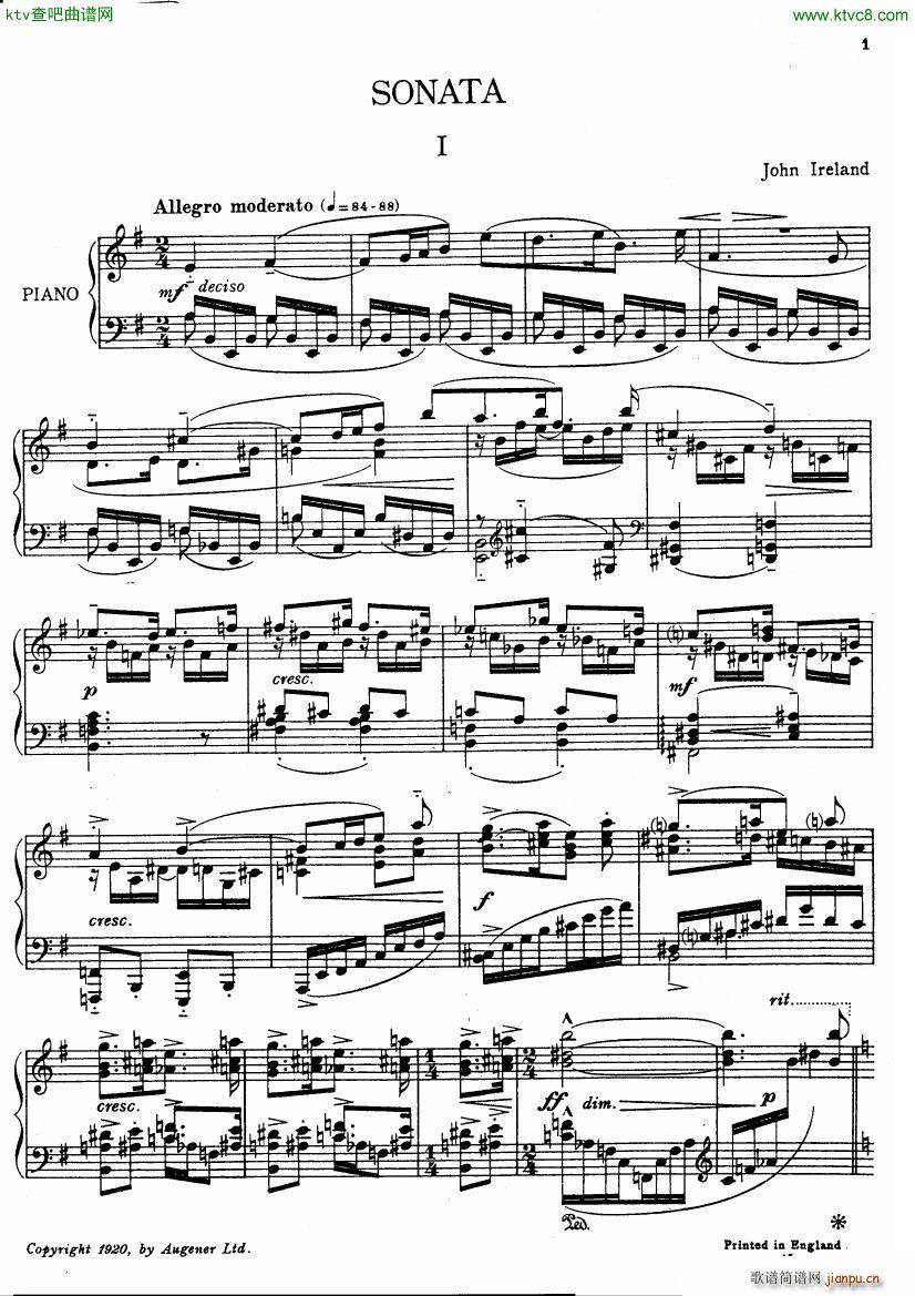 Ireland Piano Sonata(钢琴谱)1
