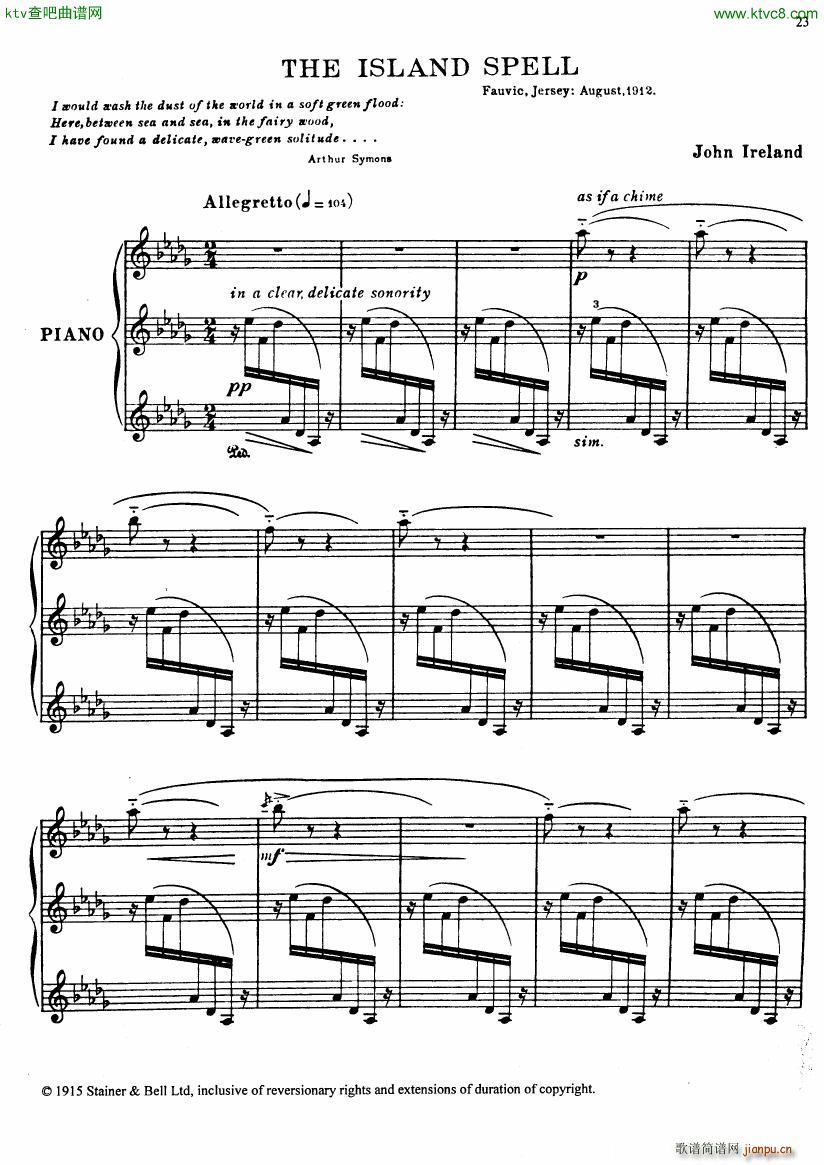 Ireland Decarations(钢琴谱)1