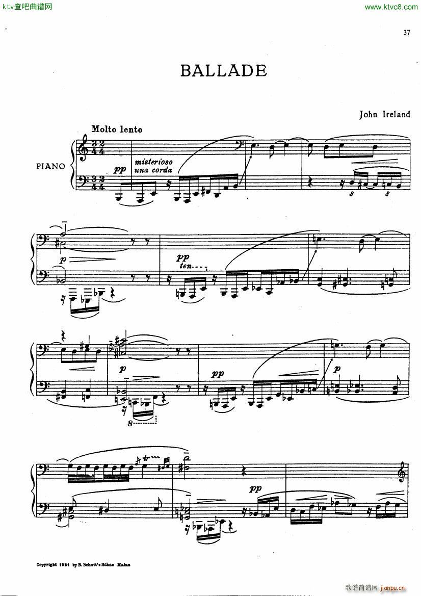 Ireland Ballade(钢琴谱)1