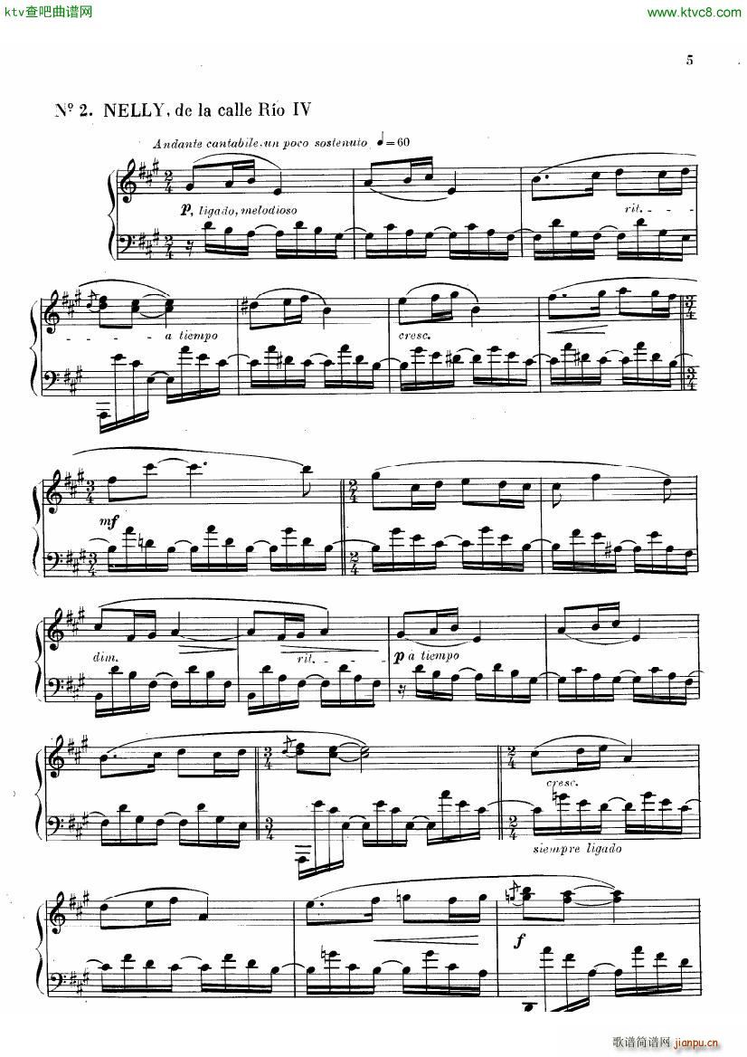 guastavino mis amigos(钢琴谱)5