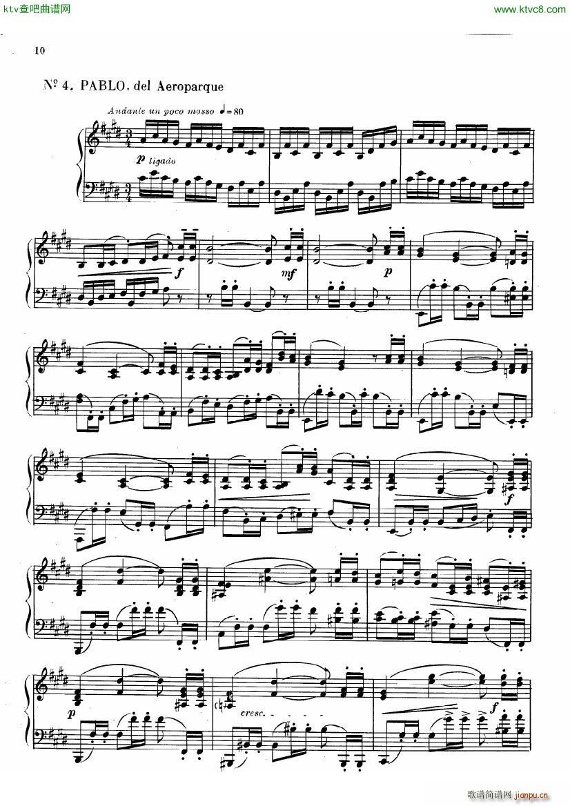 guastavino mis amigos(钢琴谱)10