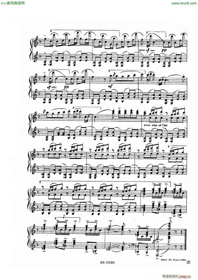 guastavino 10 preludios para piano(钢琴谱)24