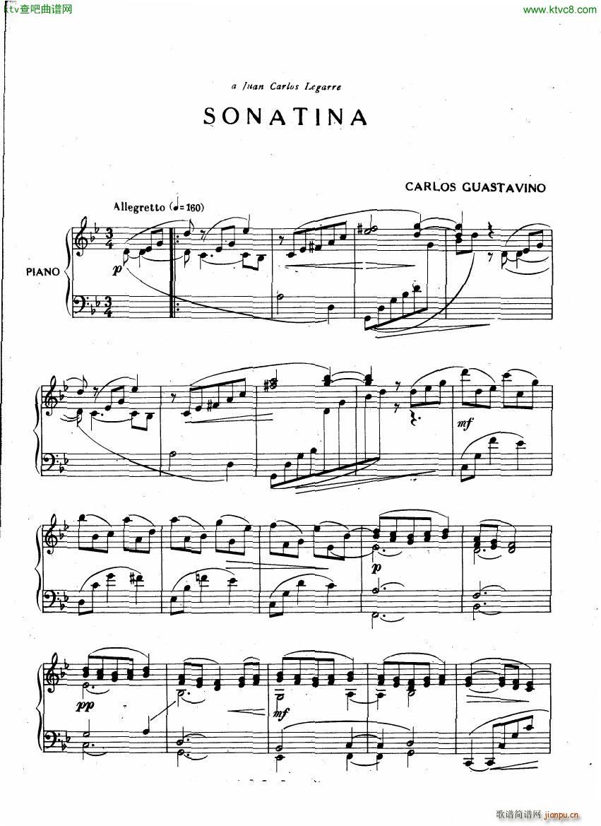 Guastavino Sonatina(钢琴谱)1