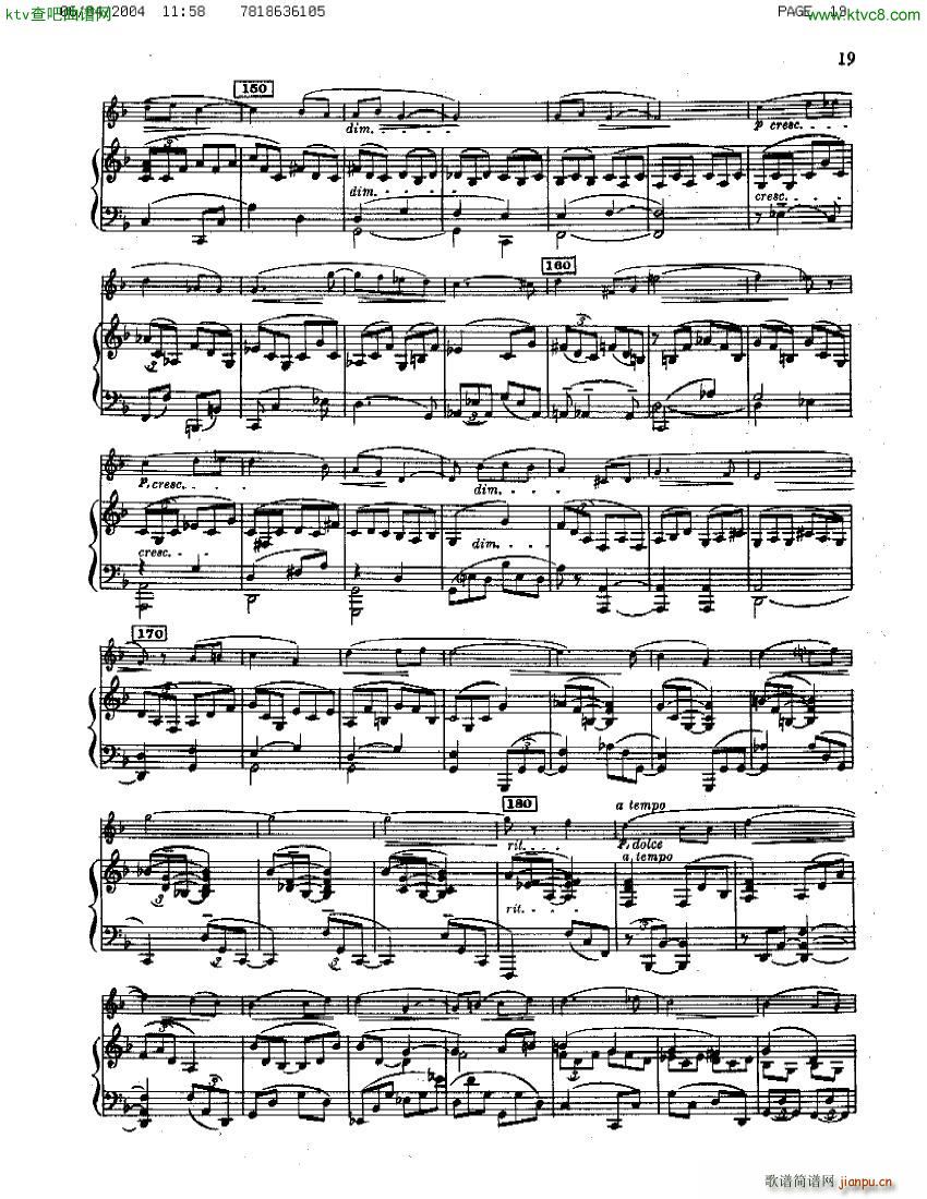 Guastavino Sonata Para Clarinete Y Piano(钢琴谱)19