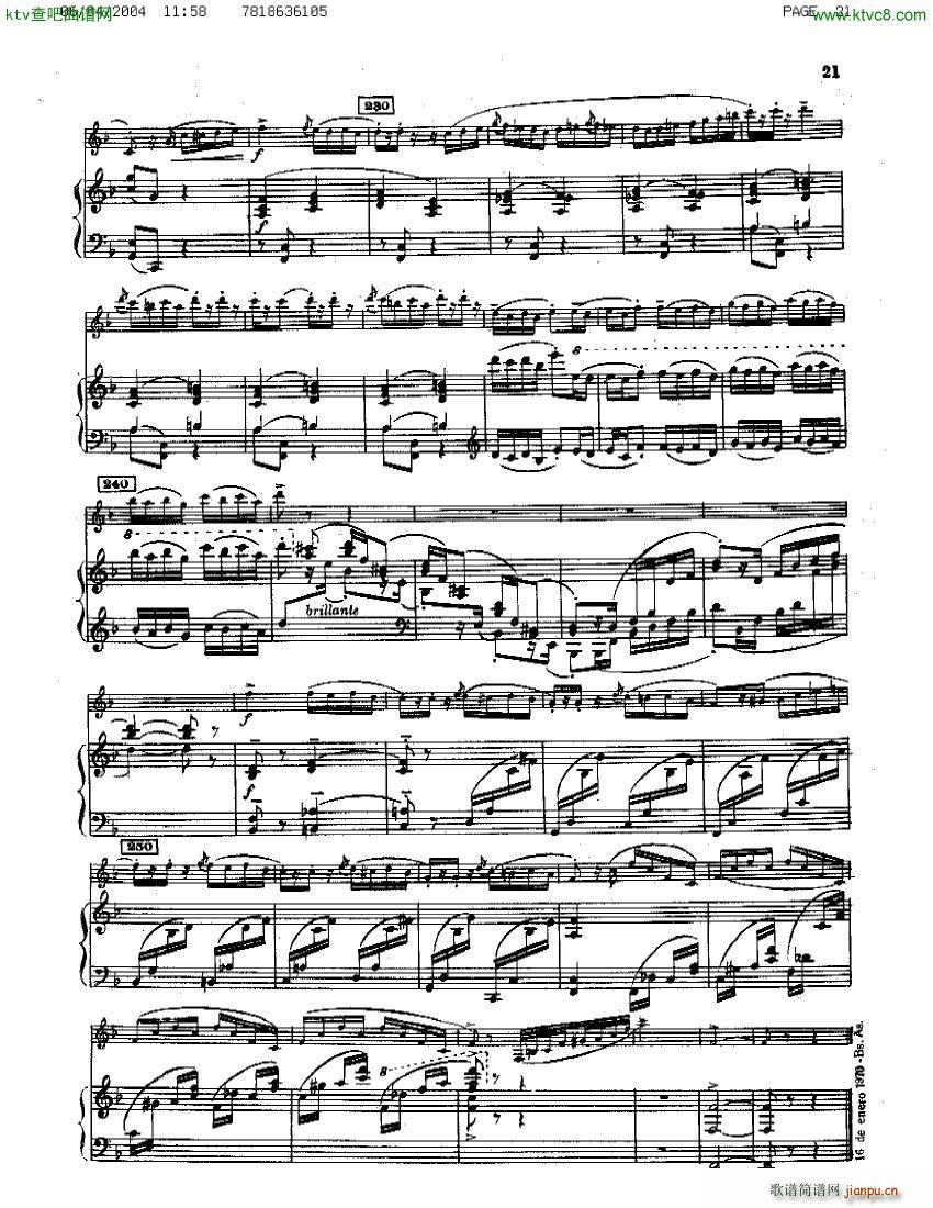 Guastavino Sonata Para Clarinete Y Piano(钢琴谱)21