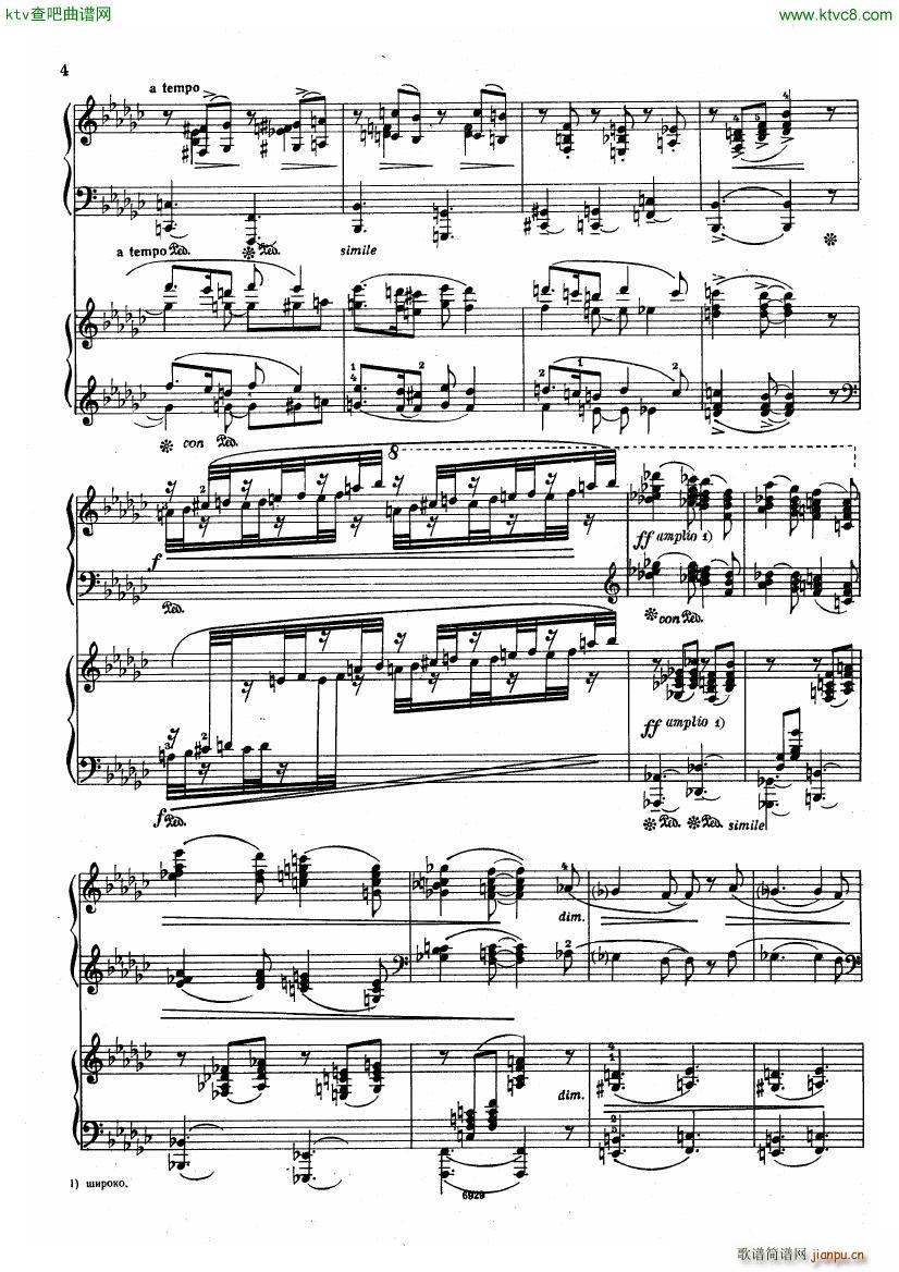 Guastavino Romance For 2 Pianos(钢琴谱)5