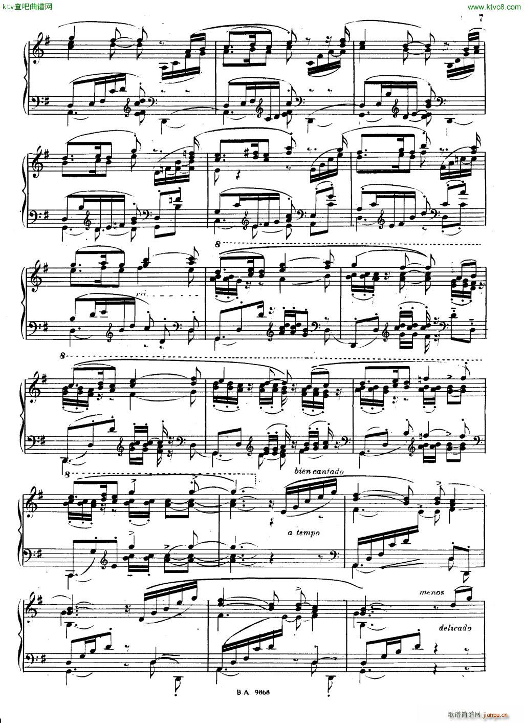 Guastavino La Siesta Tres Preludios(钢琴谱)6