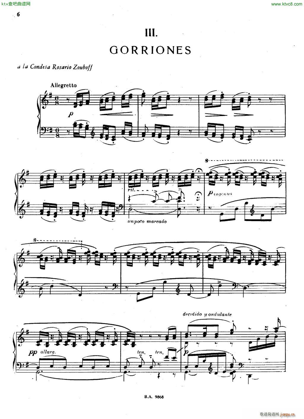 Guastavino La Siesta Tres Preludios(钢琴谱)5