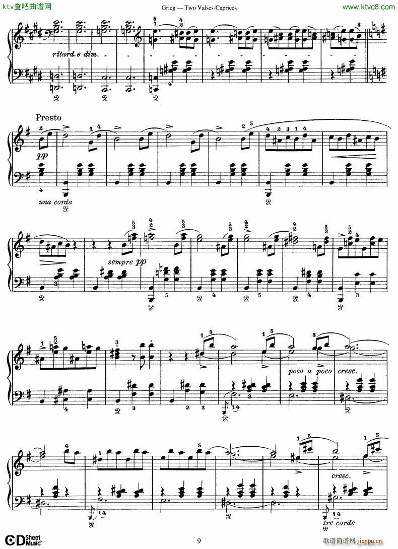 Grieg Two Valses Caprices(钢琴谱)9