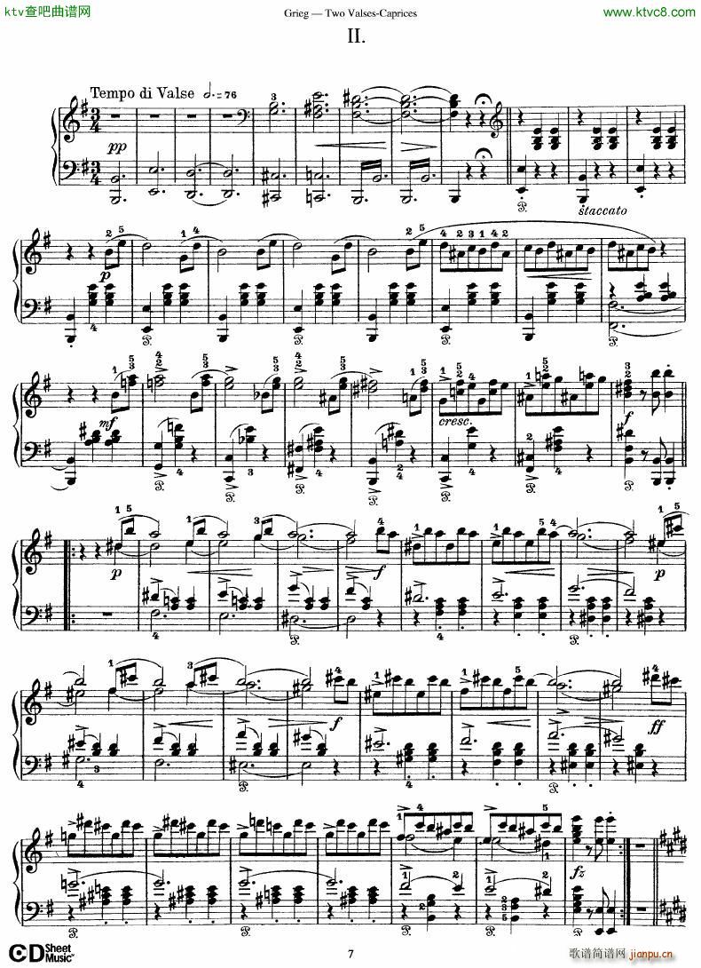 Grieg Two Valses Caprices(钢琴谱)7