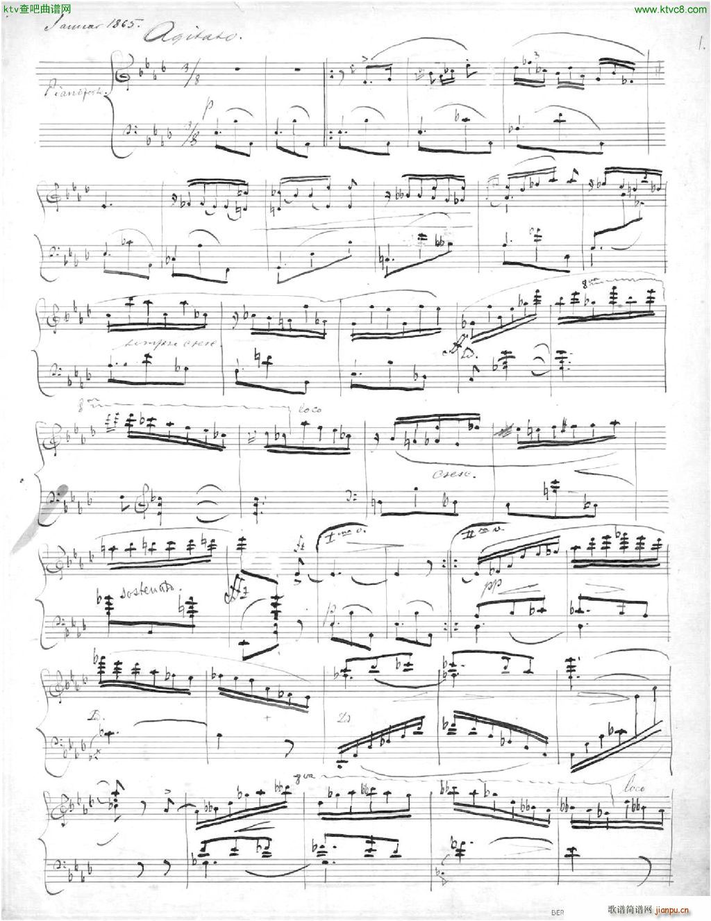 Grieg Agitato EG106 ms(钢琴谱)1