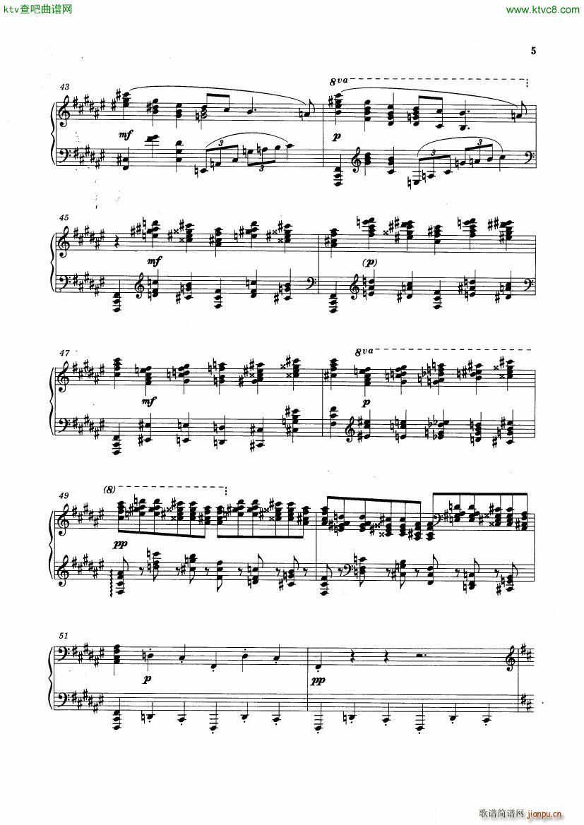 Griffes The Pleasure Dome of Kubla Khan(钢琴谱)5