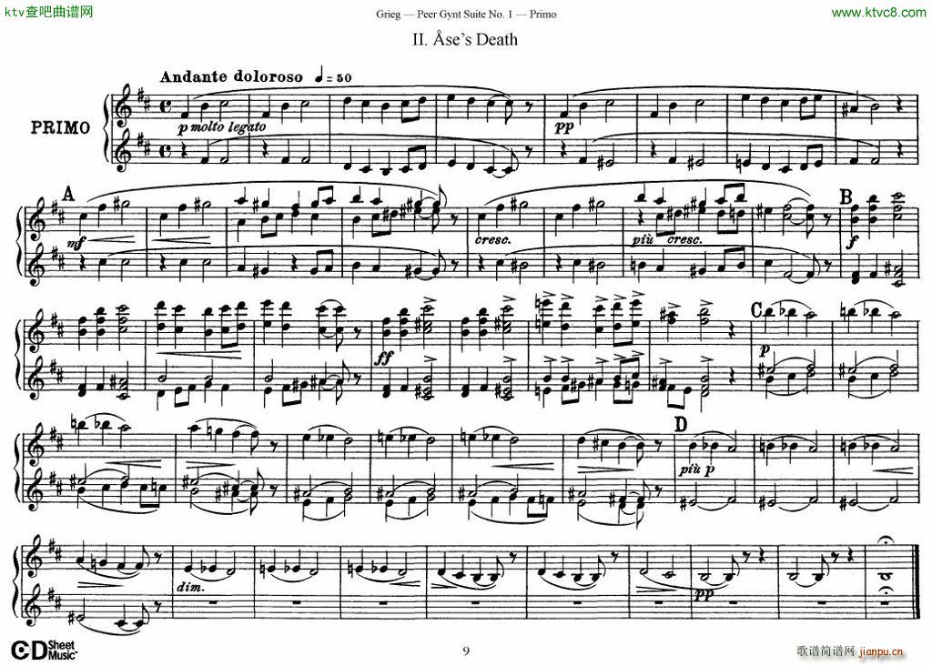 Peer Gynt Suite No 1(钢琴谱)9