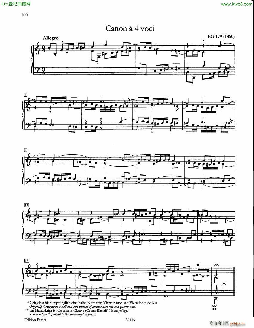 Grieg Canon EG179(钢琴谱)1