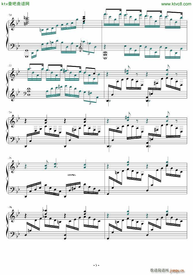 指头练习曲(钢琴谱)3