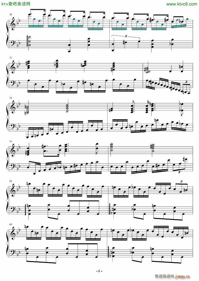 指头练习曲(钢琴谱)6