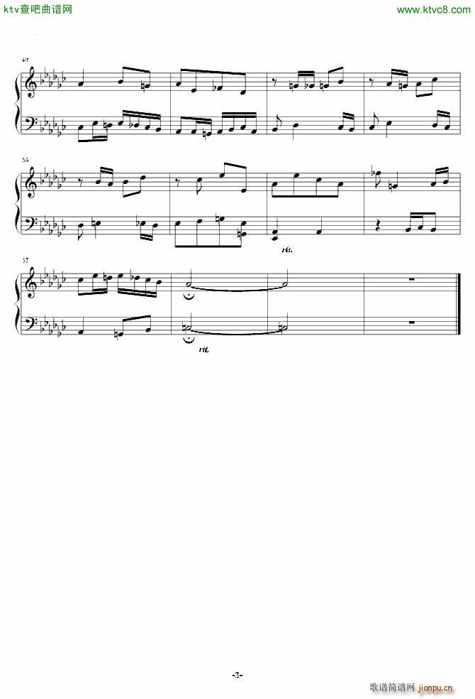 fuga in a minor(钢琴谱)3