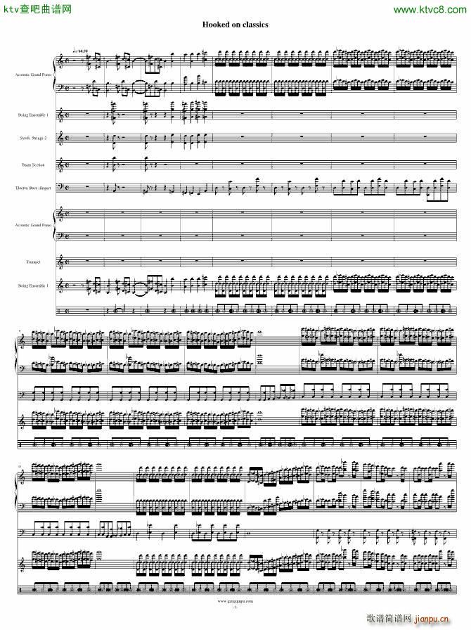 Hooked on classics(钢琴谱)1