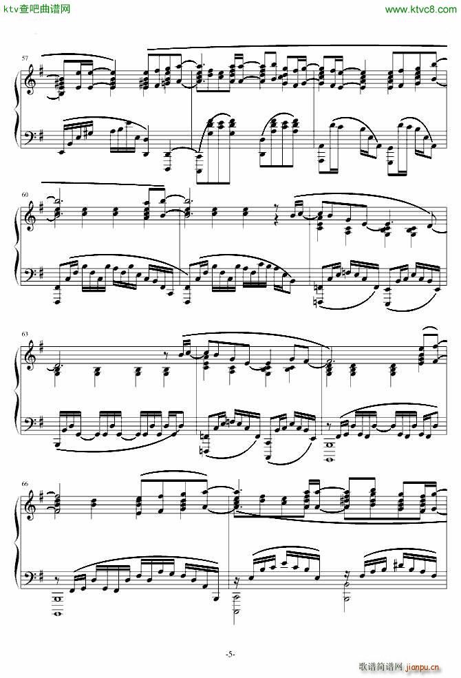 人形电脑天使心ED(钢琴谱)5