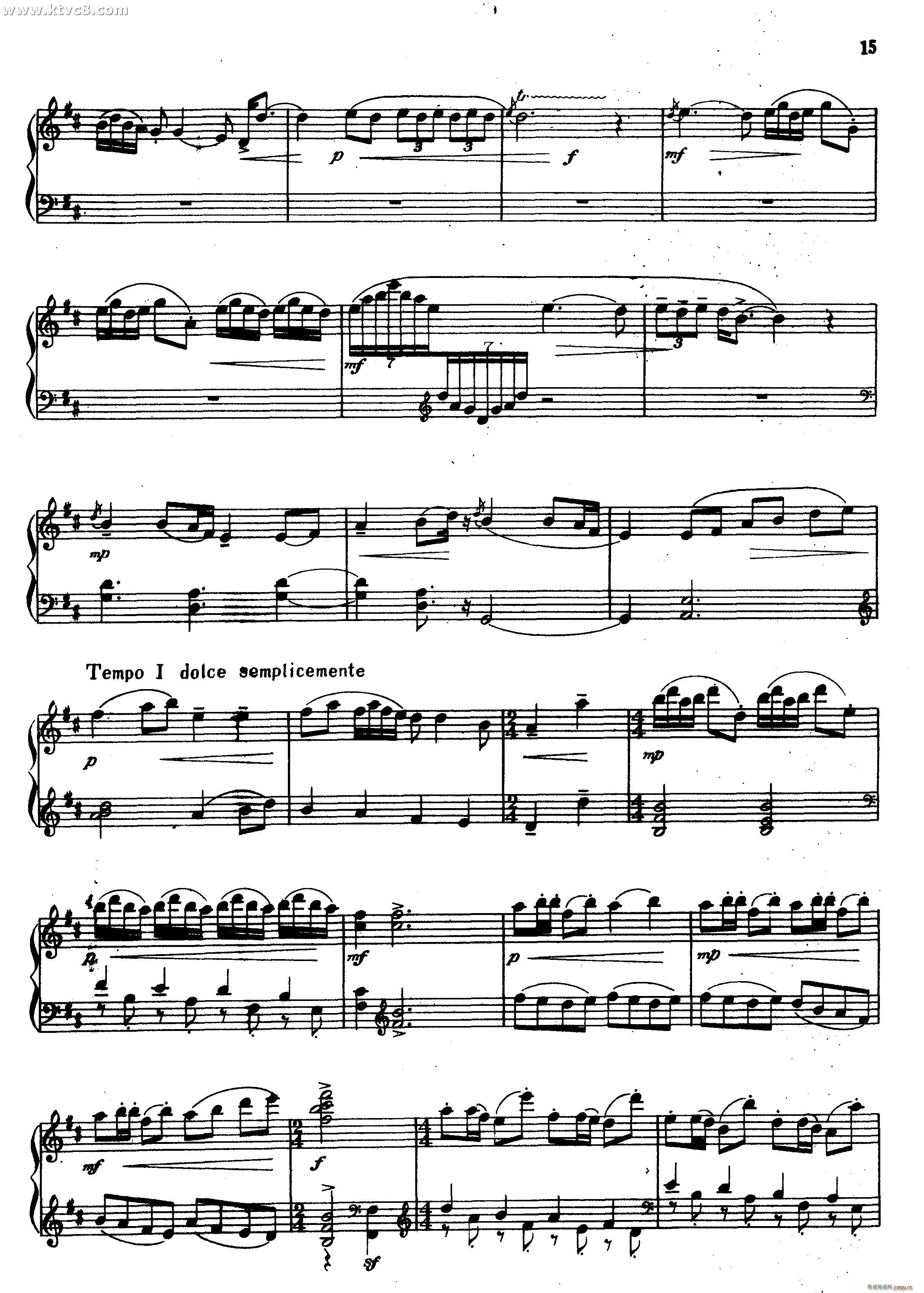 绮想曲 渔夫舷歌(钢琴谱)6