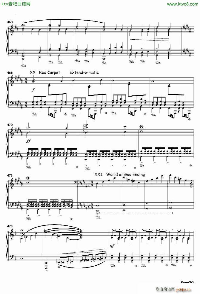 World of Goo Theme 粘粘世界背景音乐集(钢琴谱)20