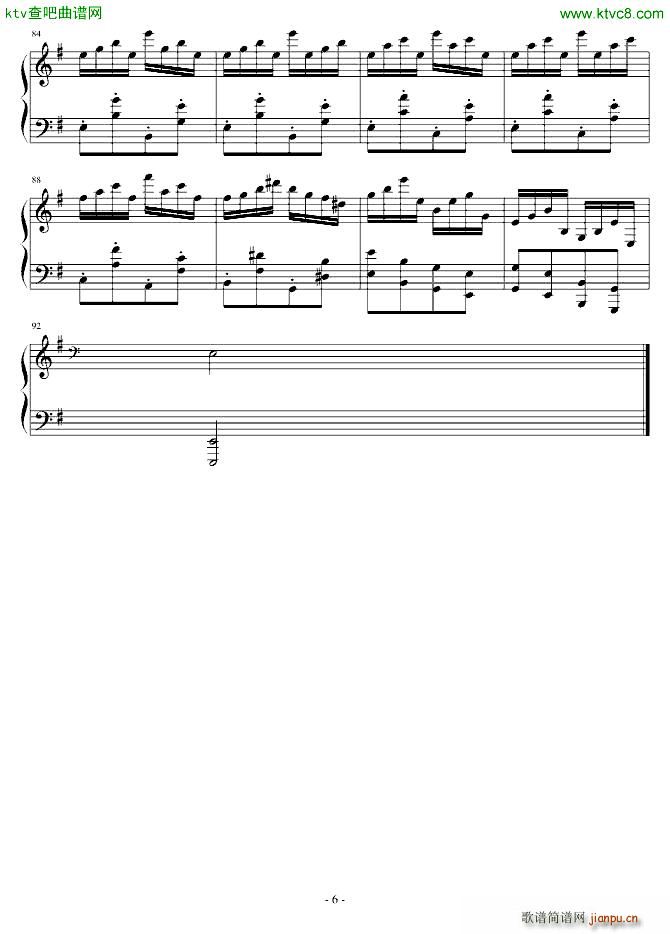 二十年的回忆(钢琴谱)6