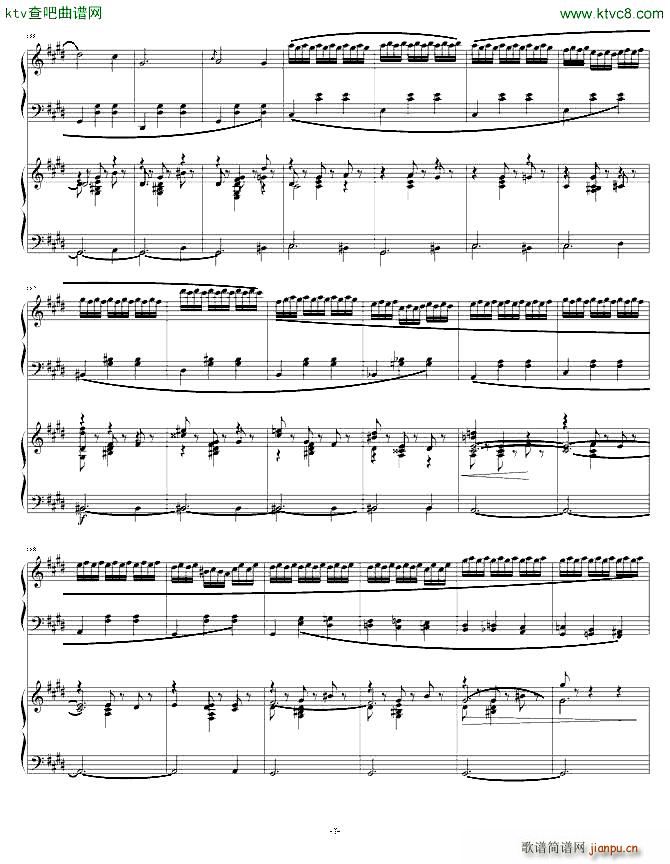 真 轩哥凌云四重奏 原风华协奏曲(钢琴谱)7