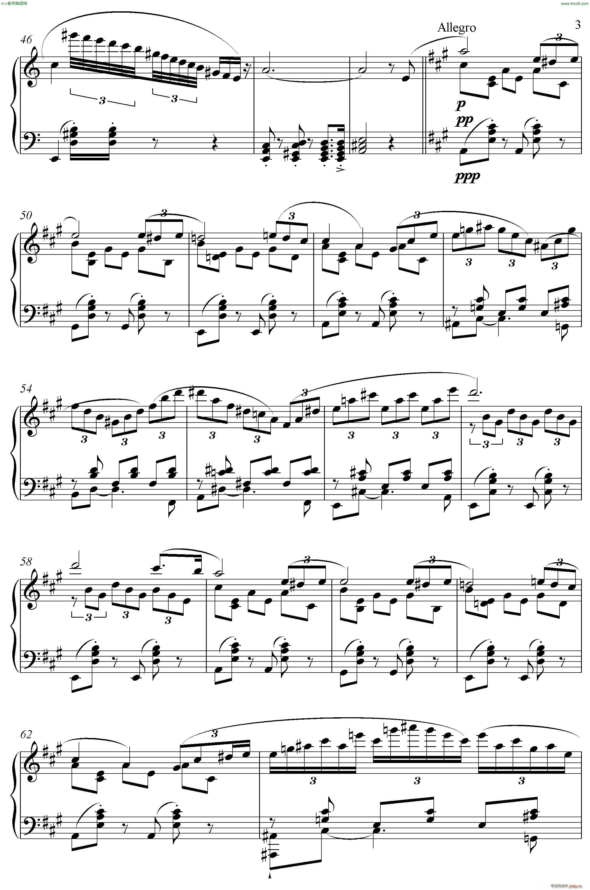 诙谐的圆舞曲(钢琴谱)3