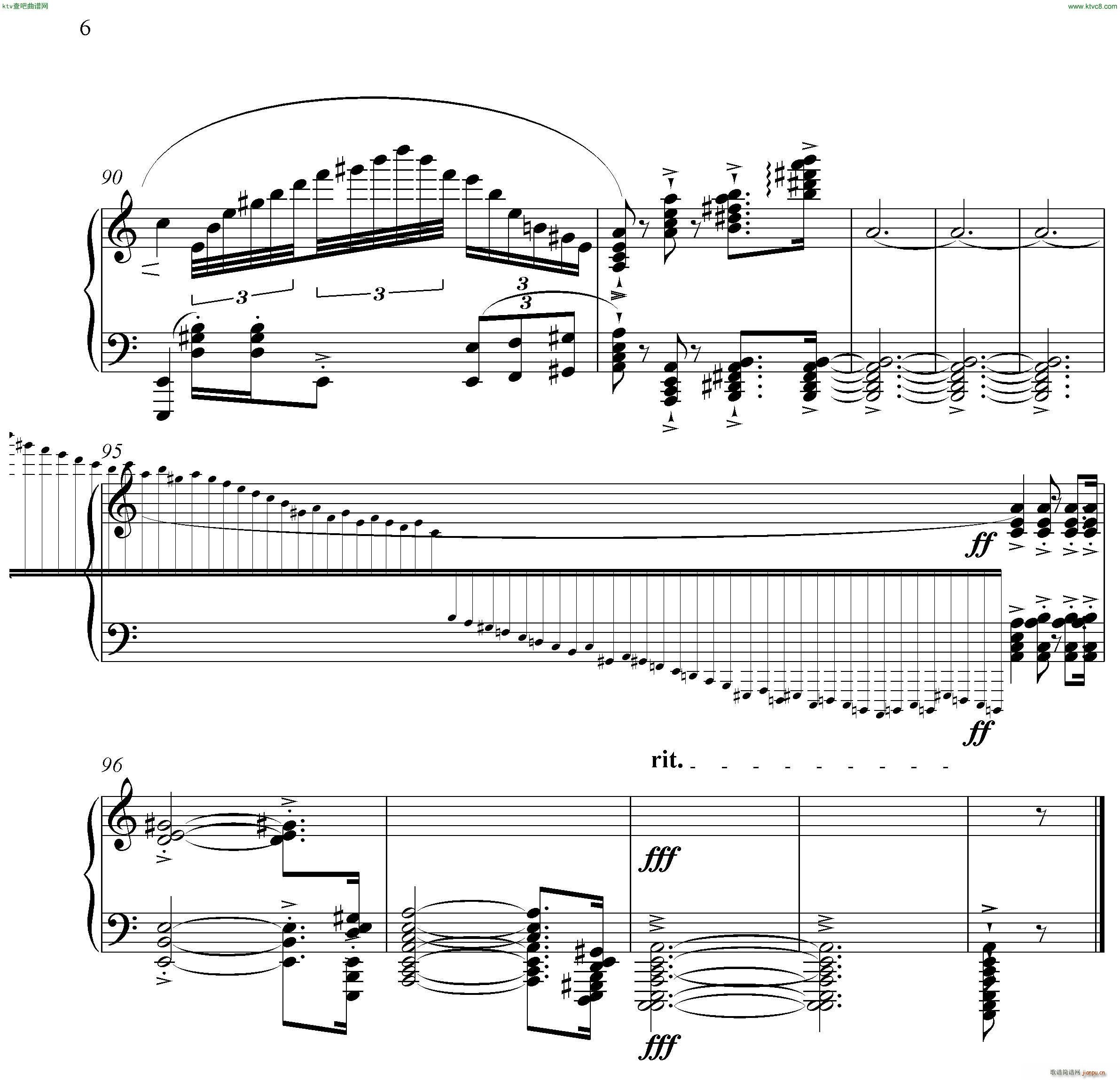 诙谐的圆舞曲(钢琴谱)6