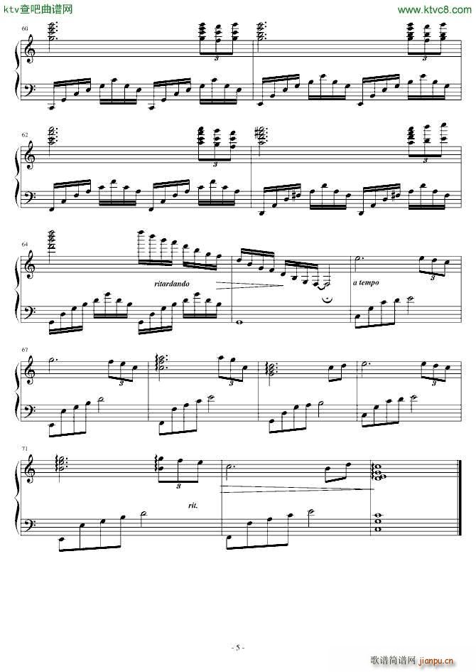 秋之思(钢琴谱)5