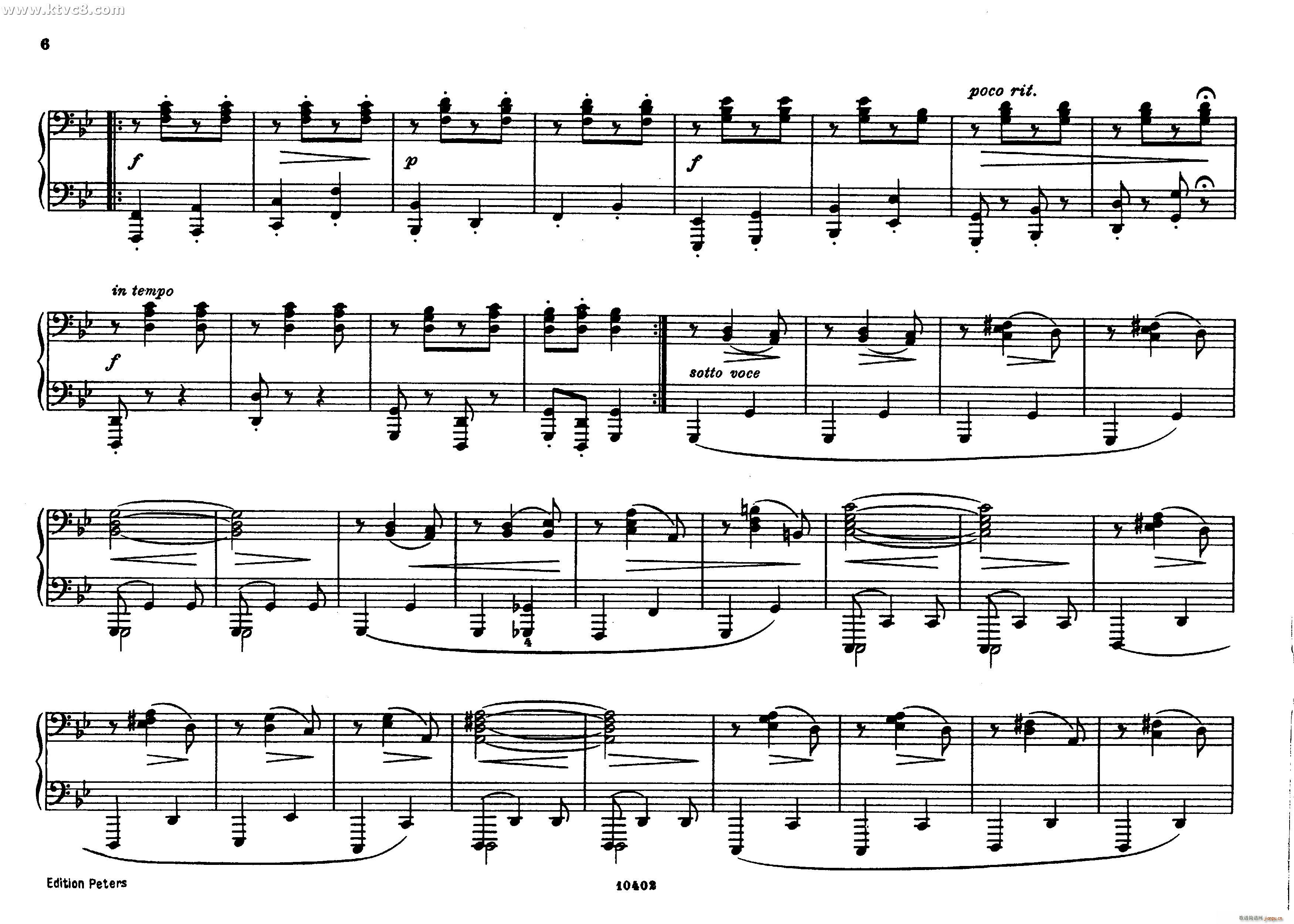 勃拉姆斯匈牙利舞曲 钢琴四手联弹(钢琴谱)5