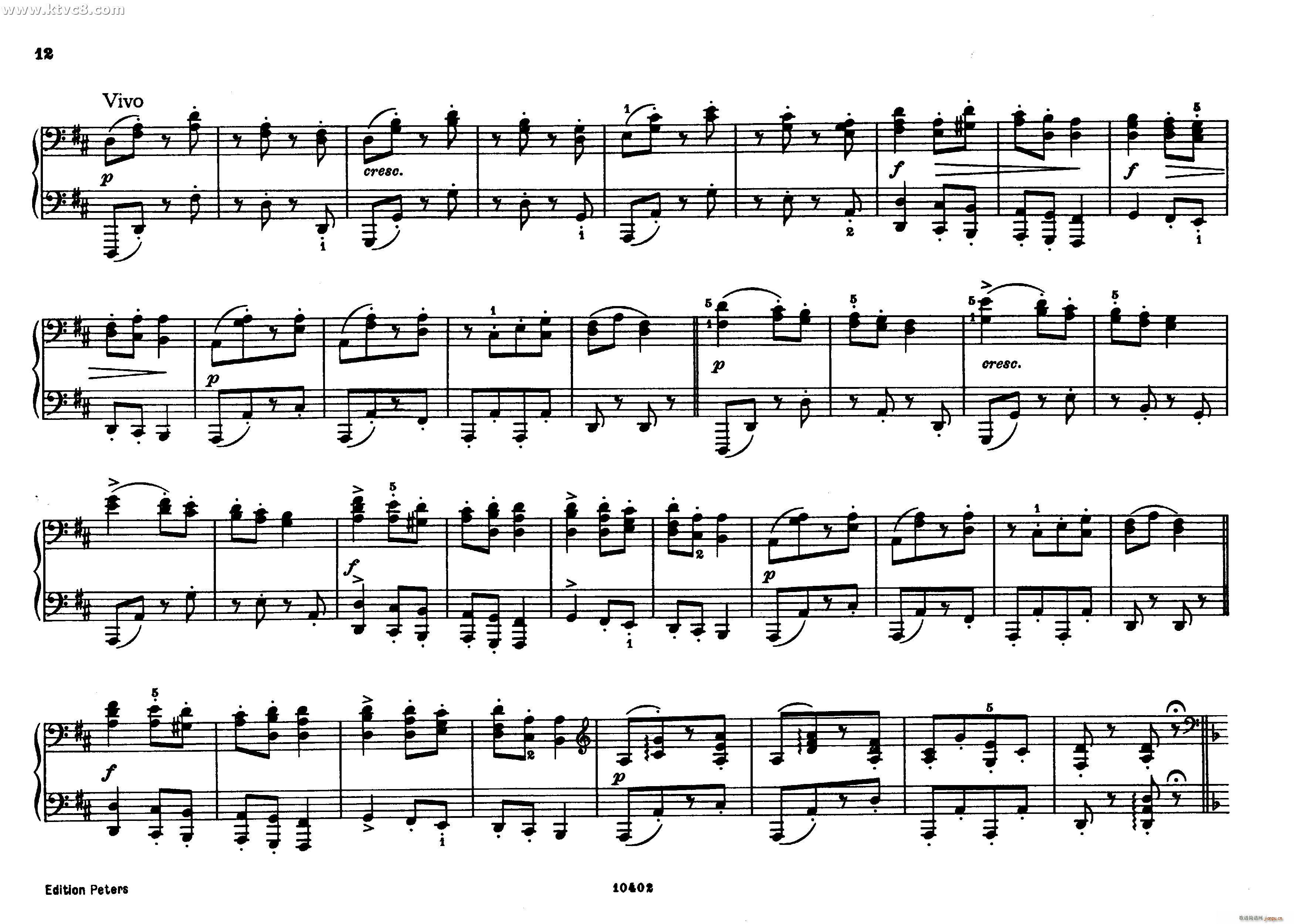 勃拉姆斯匈牙利舞曲 钢琴四手联弹(钢琴谱)11