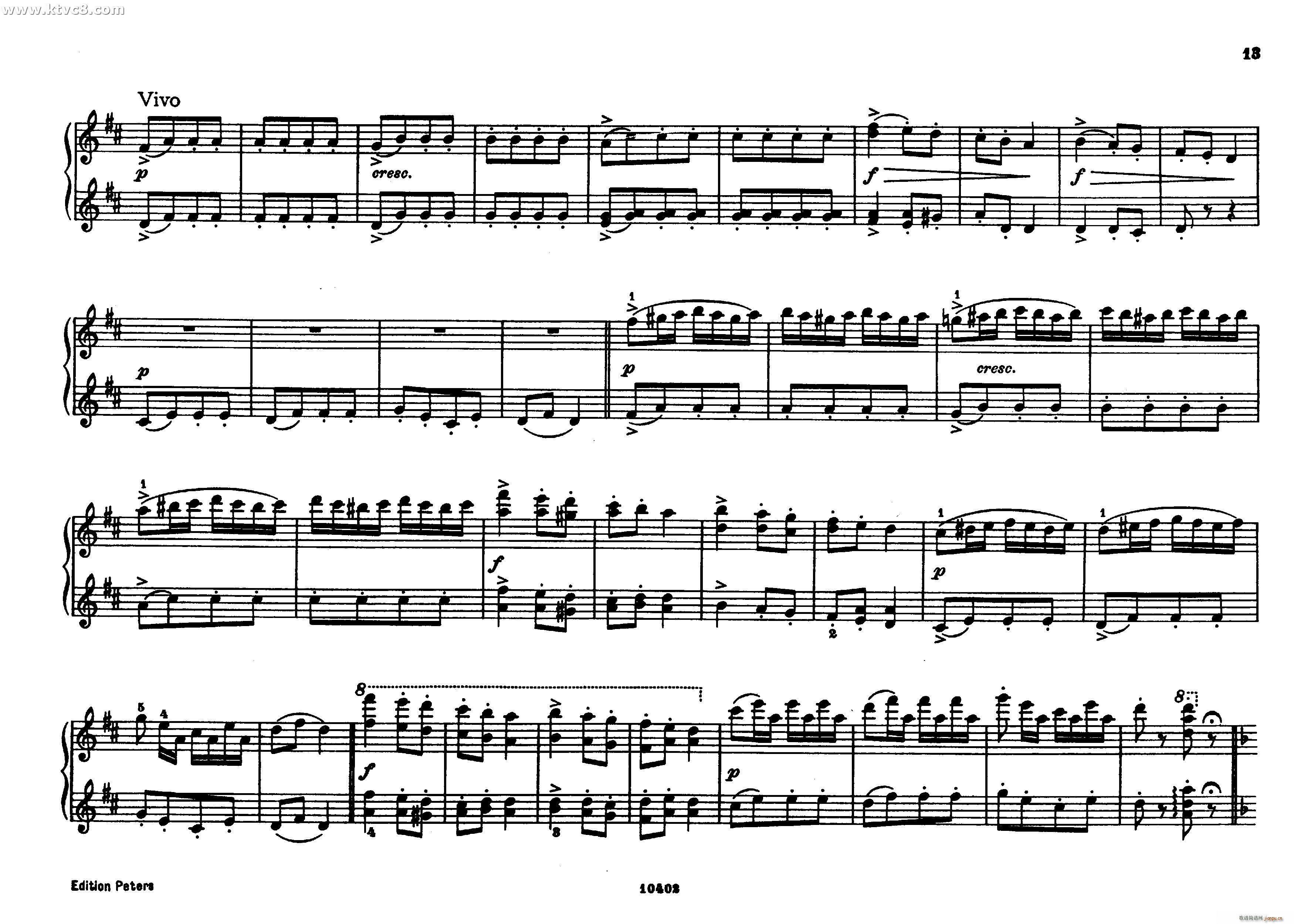 勃拉姆斯匈牙利舞曲 钢琴四手联弹(钢琴谱)12