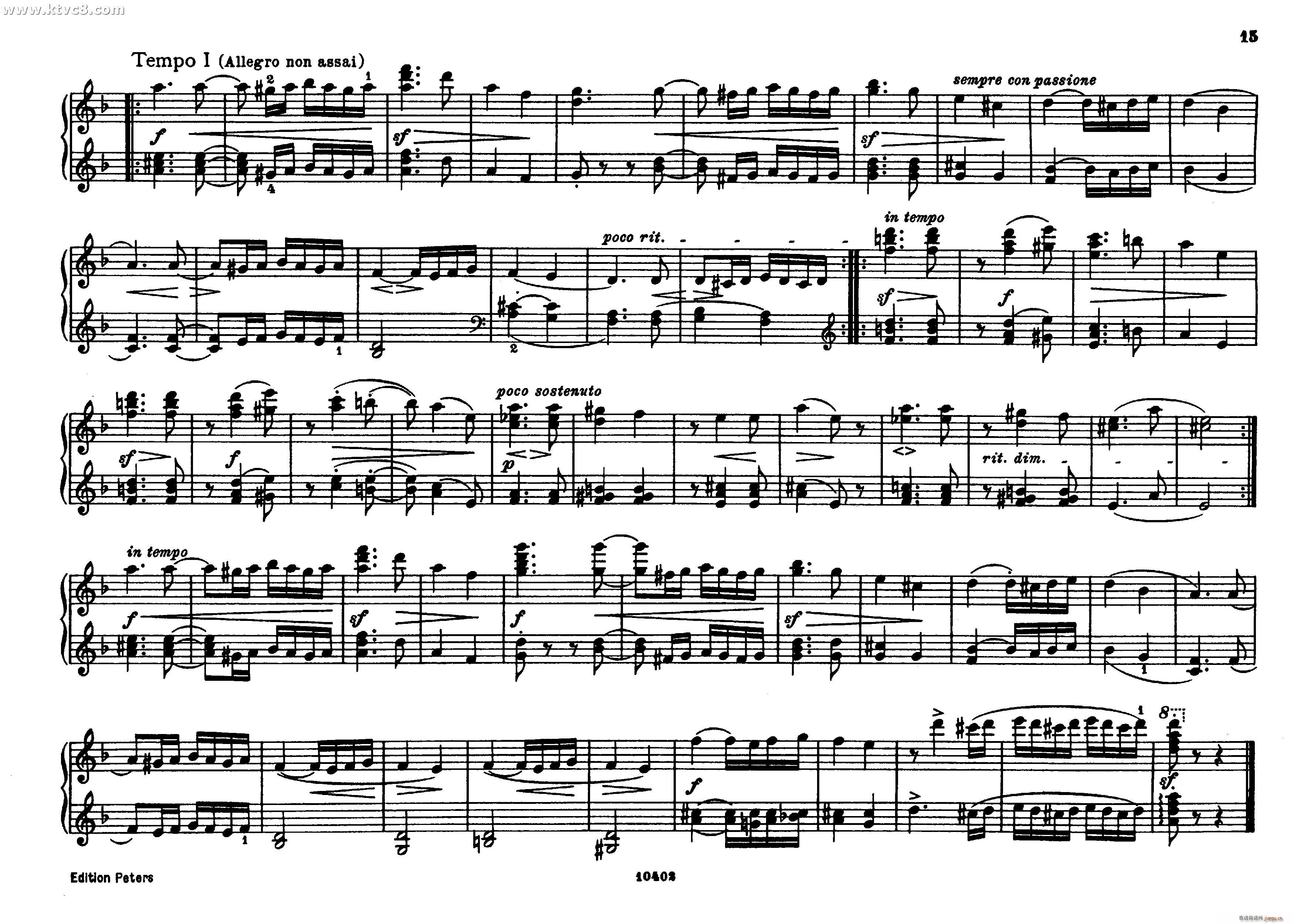 勃拉姆斯匈牙利舞曲 钢琴四手联弹(钢琴谱)14