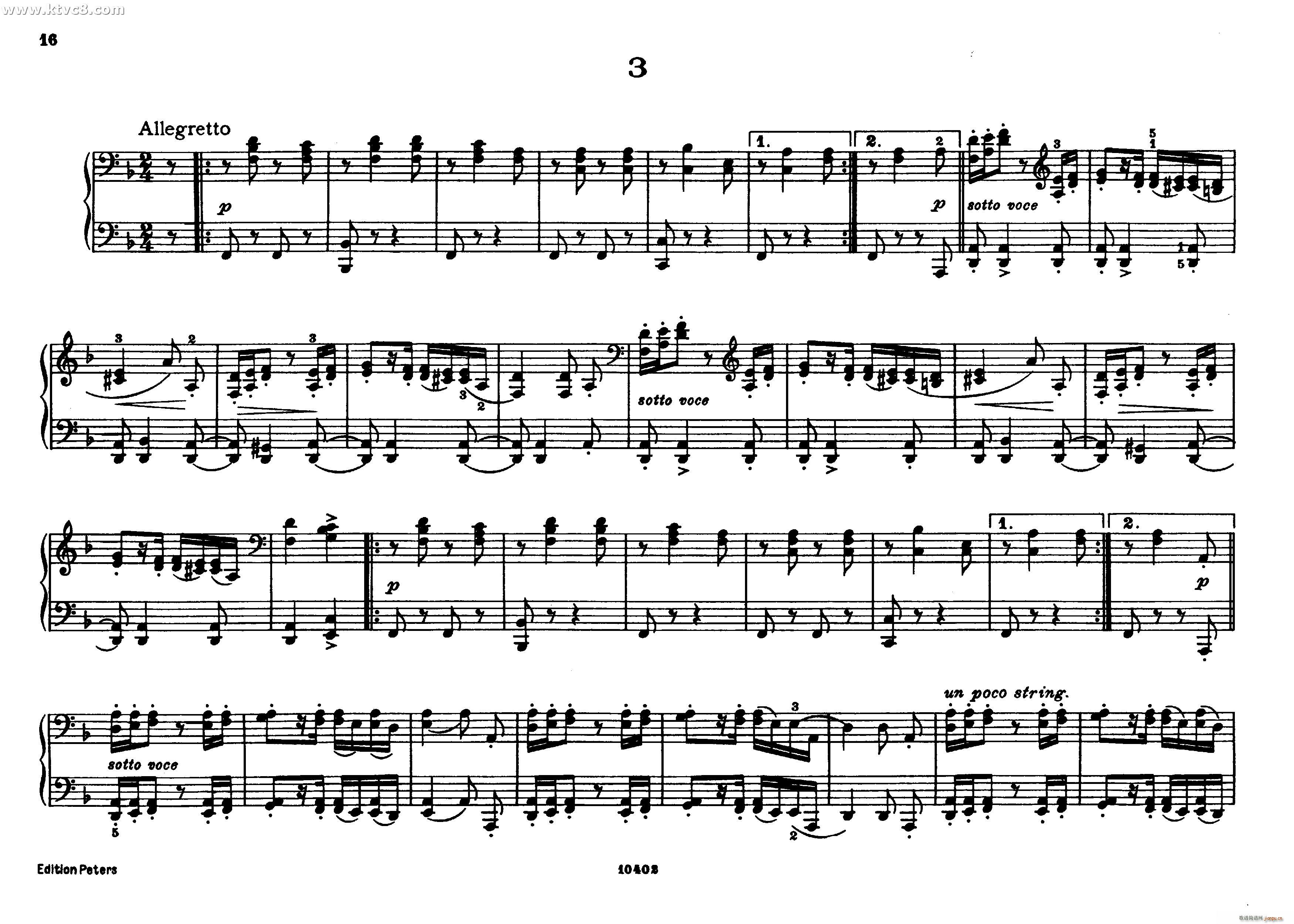 勃拉姆斯匈牙利舞曲 钢琴四手联弹(钢琴谱)15