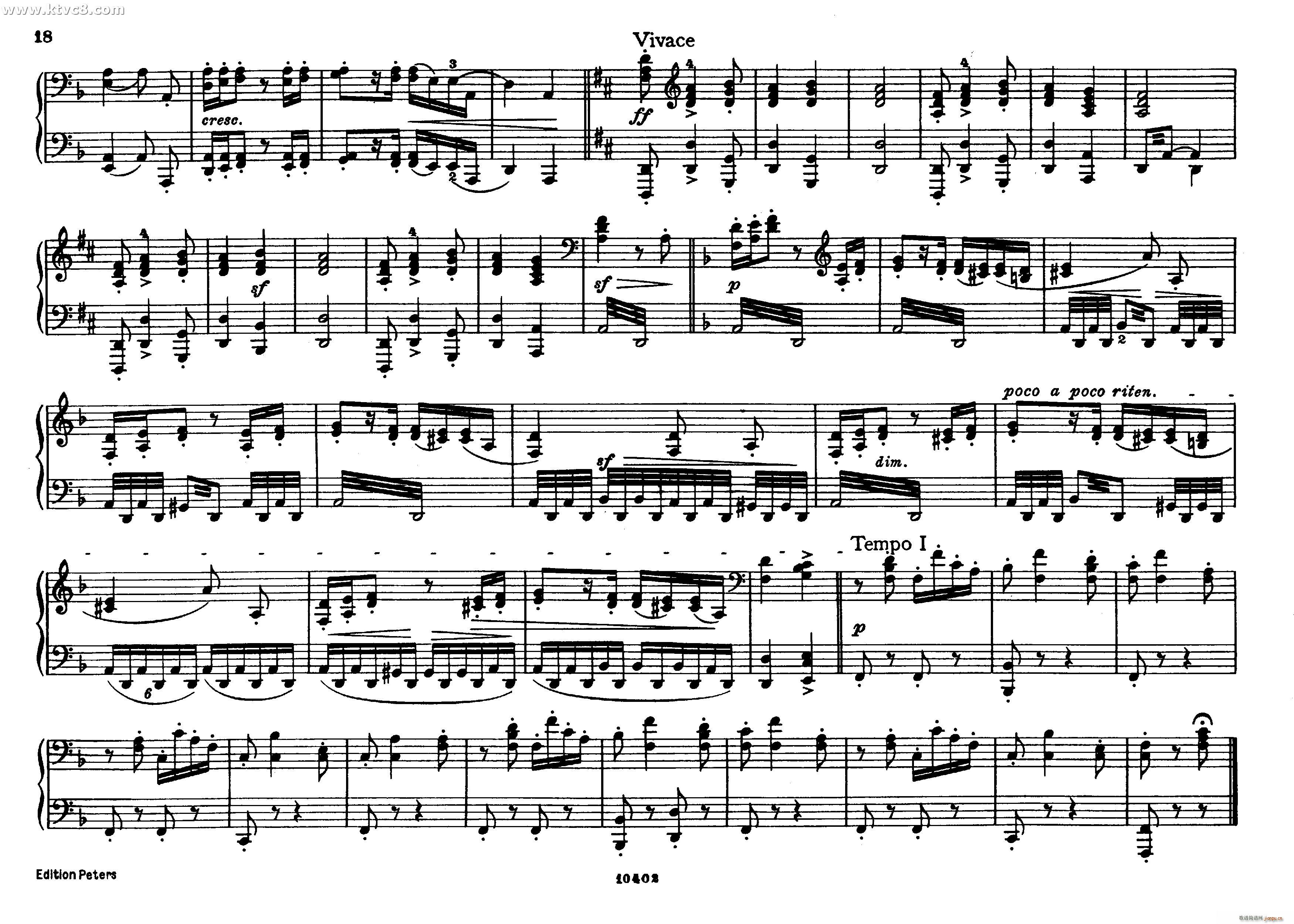 勃拉姆斯匈牙利舞曲 钢琴四手联弹(钢琴谱)17