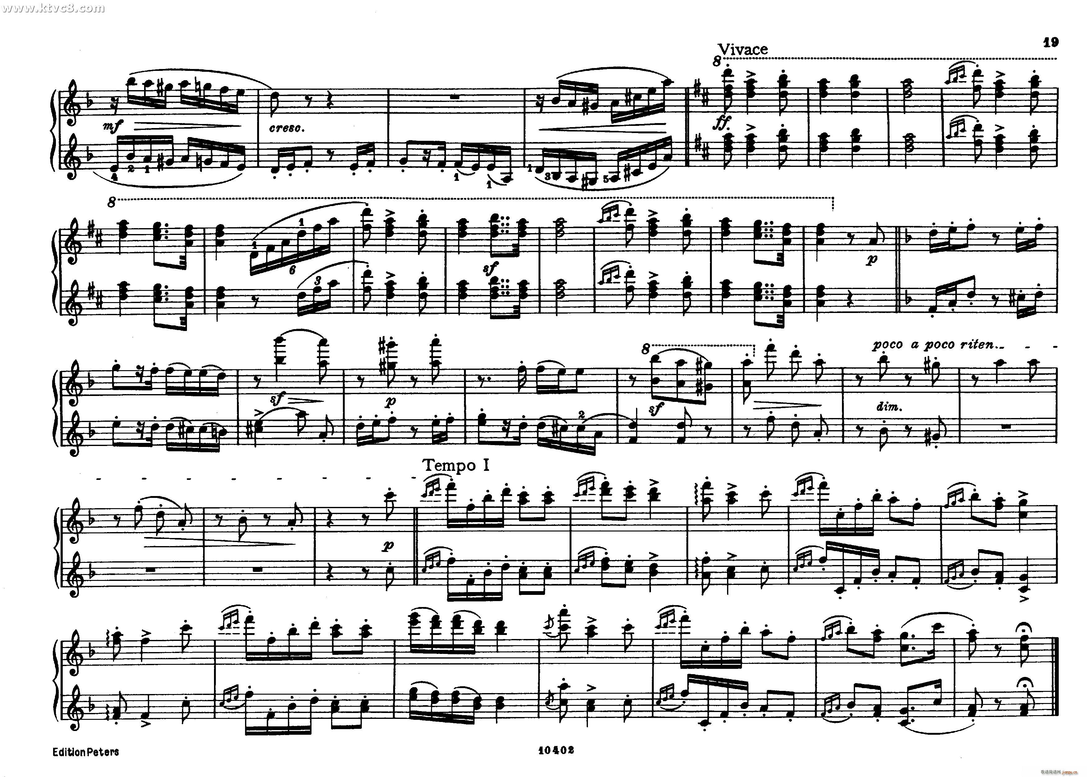 勃拉姆斯匈牙利舞曲 钢琴四手联弹(钢琴谱)18